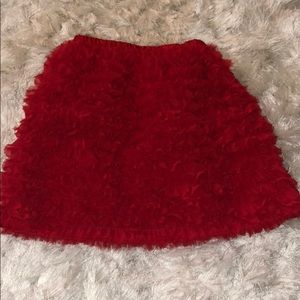 Red Ruffle Skirt